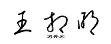 梁锦英王相明草书个性签名怎么写