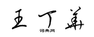 梁锦英王丁华草书个性签名怎么写