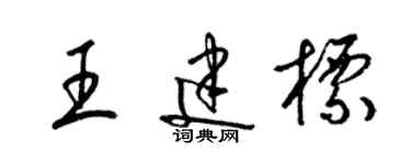 梁锦英王建标草书个性签名怎么写