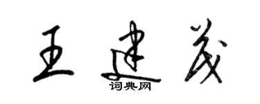 梁锦英王建茂草书个性签名怎么写
