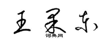 梁锦英王果东草书个性签名怎么写
