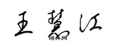梁锦英王慧江草书个性签名怎么写