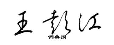 梁锦英王彭江草书个性签名怎么写
