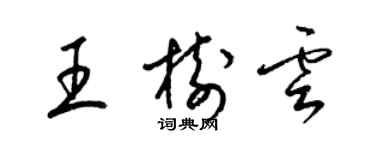 梁锦英王树云草书个性签名怎么写