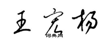 梁锦英王宏杨草书个性签名怎么写