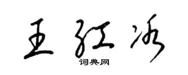 梁锦英王红冰草书个性签名怎么写