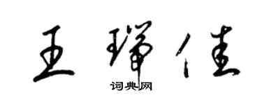 梁锦英王瑞佳草书个性签名怎么写