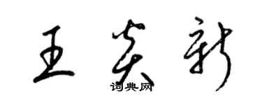 梁锦英王炎新草书个性签名怎么写