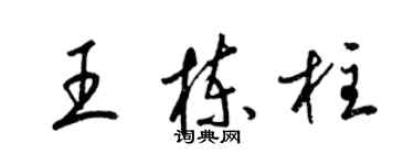 梁锦英王栋柱草书个性签名怎么写
