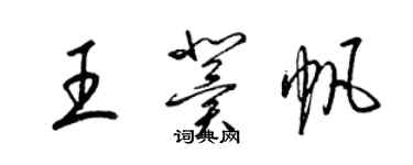 梁锦英王冀帆草书个性签名怎么写