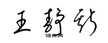 梁锦英王静斯草书个性签名怎么写