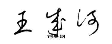 梁锦英王成河草书个性签名怎么写