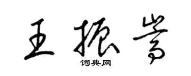 梁锦英王振嵩草书个性签名怎么写