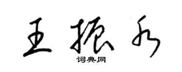 梁锦英王振水草书个性签名怎么写