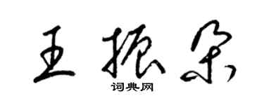 梁锦英王振朵草书个性签名怎么写
