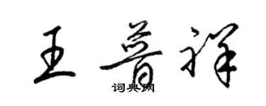 梁锦英王普祥草书个性签名怎么写
