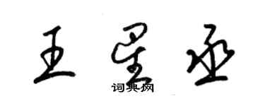 梁锦英王星丞草书个性签名怎么写