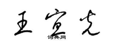 梁锦英王宜光草书个性签名怎么写