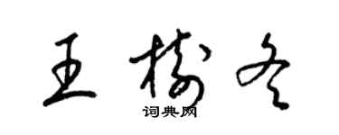 梁锦英王树冬草书个性签名怎么写