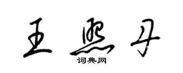 梁锦英王照丹草书个性签名怎么写
