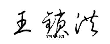 梁锦英王锁洪草书个性签名怎么写