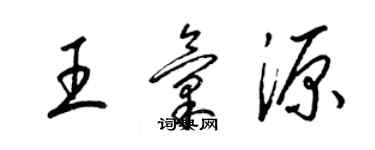 梁锦英王汇源草书个性签名怎么写
