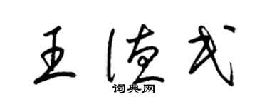 梁锦英王德民草书个性签名怎么写