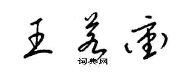 梁锦英王若冲草书个性签名怎么写