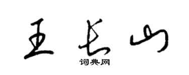 梁锦英王长山草书个性签名怎么写