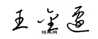 梁锦英王金迁草书个性签名怎么写
