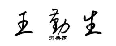 梁锦英王勤生草书个性签名怎么写