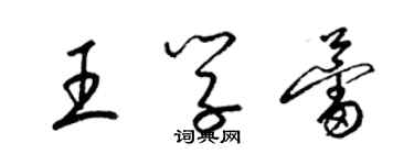 梁锦英王学蕾草书个性签名怎么写