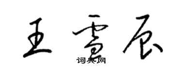 梁锦英王雪辰草书个性签名怎么写