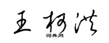 梁锦英王柯洪草书个性签名怎么写