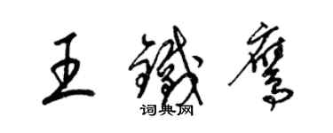 梁锦英王铁鹰草书个性签名怎么写