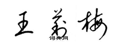 梁锦英王莉梅草书个性签名怎么写