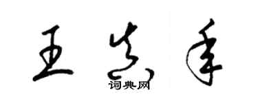 梁锦英王真年草书个性签名怎么写