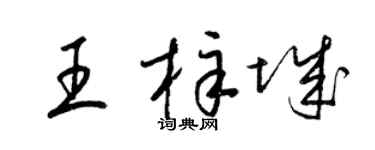 梁锦英王梓城草书个性签名怎么写