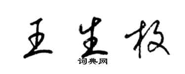 梁锦英王生枚草书个性签名怎么写