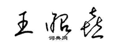梁锦英王昭喜草书个性签名怎么写