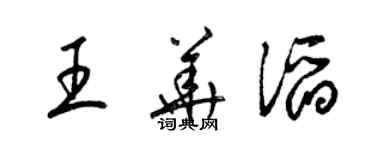 梁锦英王华滔草书个性签名怎么写