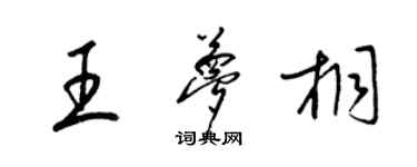 梁锦英王梦桐草书个性签名怎么写