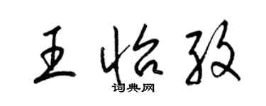 梁锦英王怡孜草书个性签名怎么写
