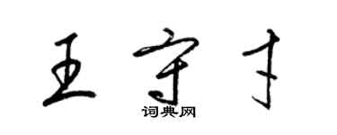 梁锦英王守才草书个性签名怎么写