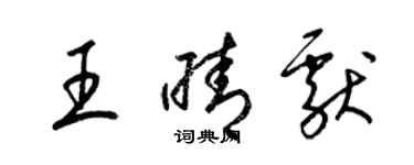 梁锦英王晴献草书个性签名怎么写