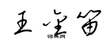 梁锦英王金笛草书个性签名怎么写