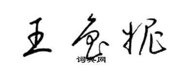梁锦英王鲁妮草书个性签名怎么写