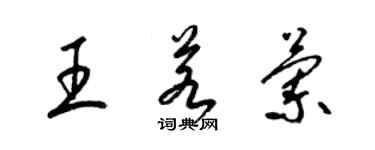 梁锦英王若兰草书个性签名怎么写