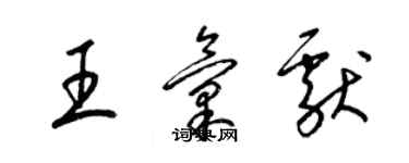 梁锦英王汇献草书个性签名怎么写