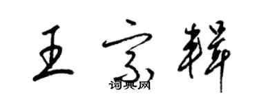 梁锦英王宗辑草书个性签名怎么写